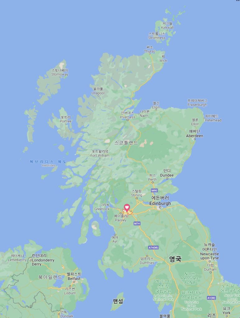 글래스고 구글맵